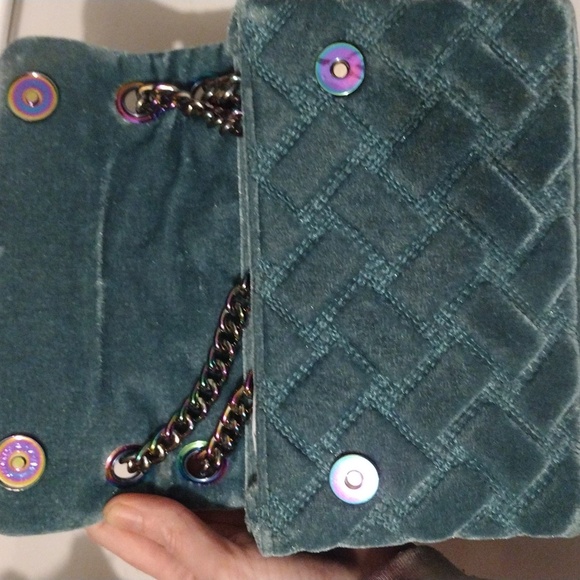 Kurt Geiger Mini Kensington Velvet Crossbody Bag - Picture 11 of 11